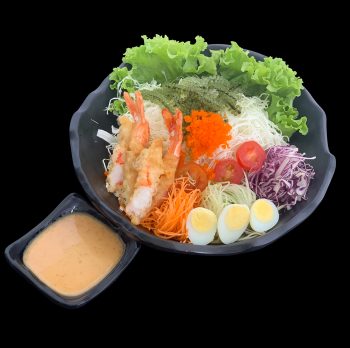 Salad tôm tempura